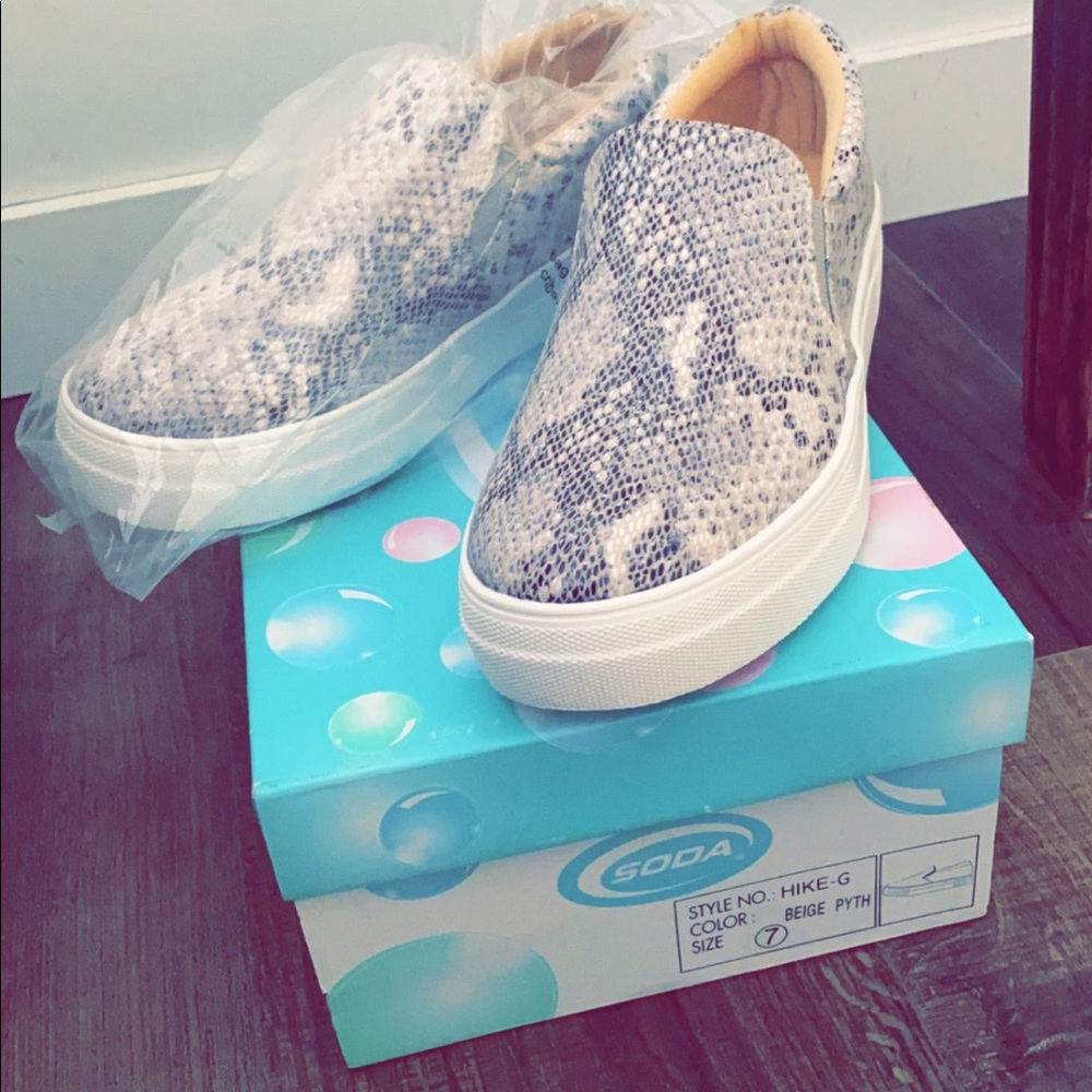 Soda Snake skin sneakers brand new